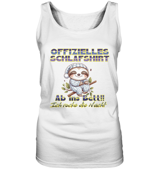 Schlafshirt mit Faultier - Damen Tank-Top