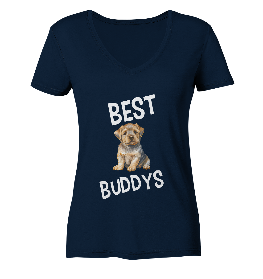 BEST BUDDYS NO4 - STREETWEAR _ STATEMENTS - MEIN BESTER FREUND - Ladies V-Neck Shirt