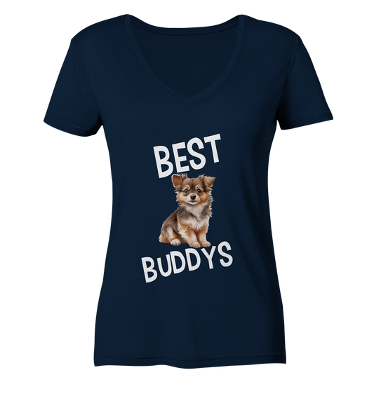 BEST BUDDYS NO3 - STREETWEAR _ STATEMENTS - MEIN BESTER FREUND Kopie - Ladies V-Neck Shirt