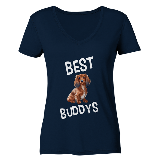 BEST BUDDYS NO 6 - STREETWEAR _ STATEMENTS - MEIN BESTER FREUND - Ladies V-Neck Shirt