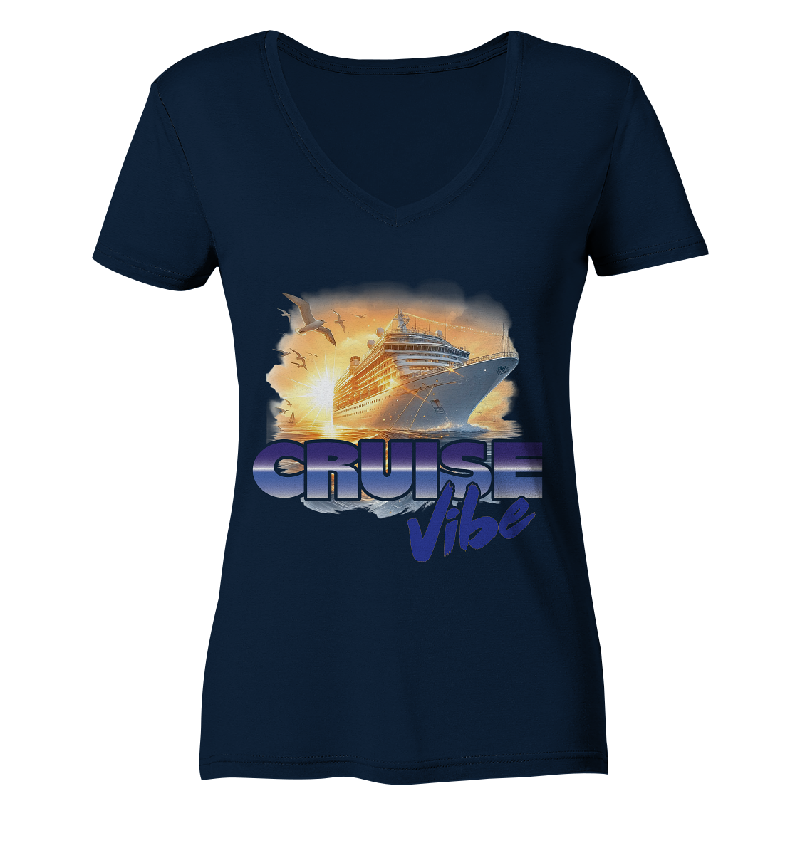 T-Shirt Cruise Vibe - Ladies V-Neck Shirt