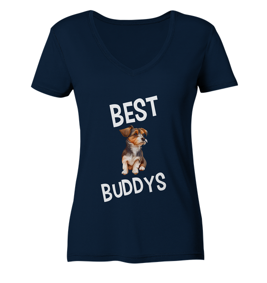 BEST BUDDYS NO 7 - STREETWEAR _ STATEMENTS - MEIN BESTER FREUND  - Ladies V-Neck Shirt