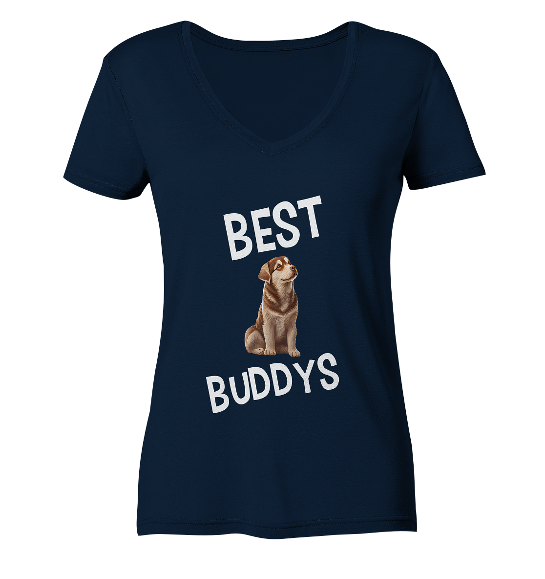 BEST BUDDYS NO 5 - STREETWEAR _ STATEMENTS - MEIN BESTER FREUND - Ladies V-Neck Shirt