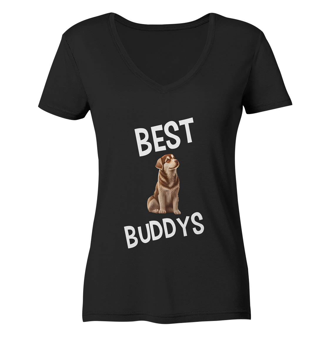 BEST BUDDYS NO 5 - STREETWEAR _ STATEMENTS - MEIN BESTER FREUND - Ladies V-Neck Shirt