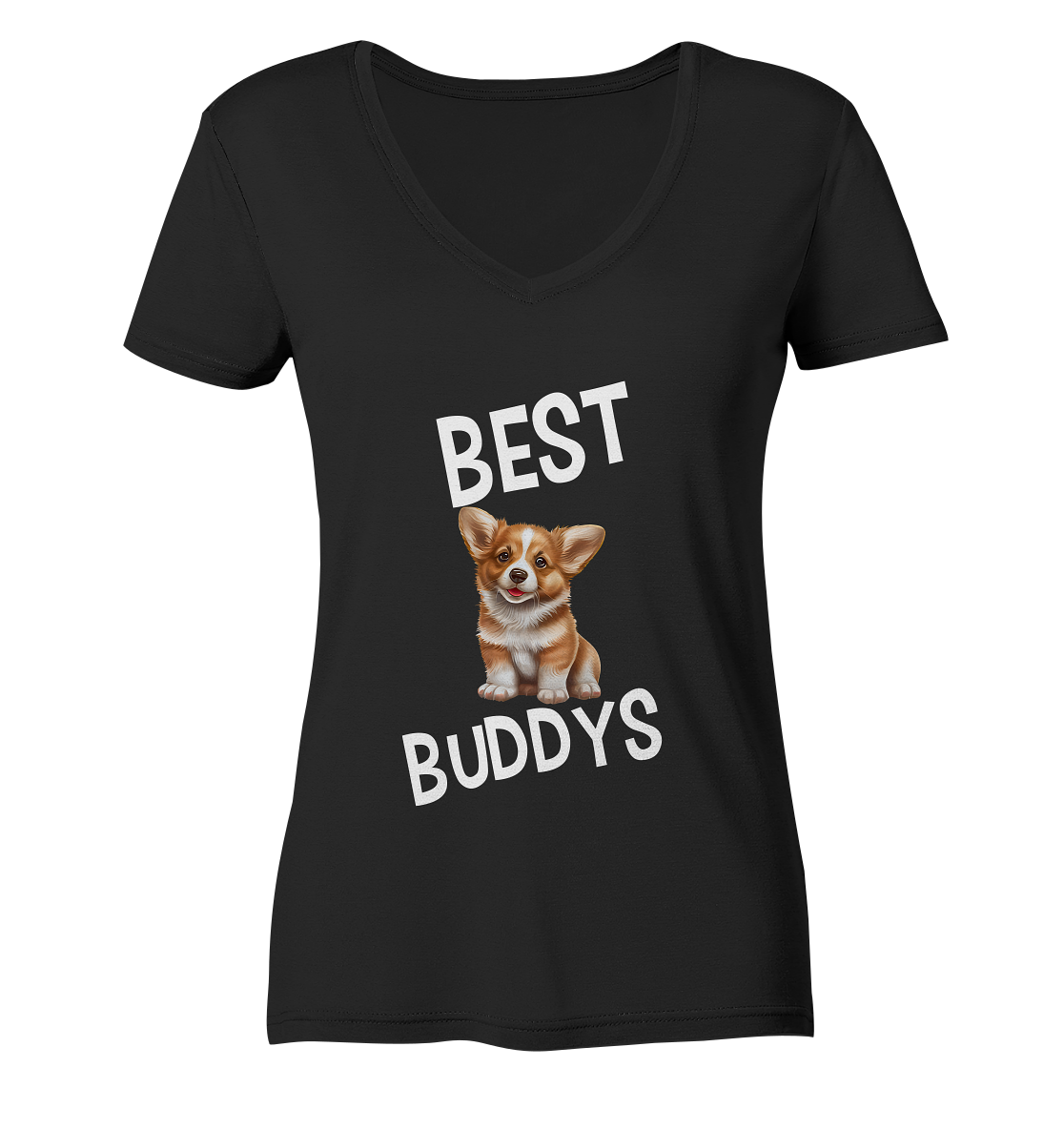 BEST BUDDYS NO2 - STREETWEAR _ STATEMENTS - MEIN BESTER FREUND - Ladies V-Neck Shirt