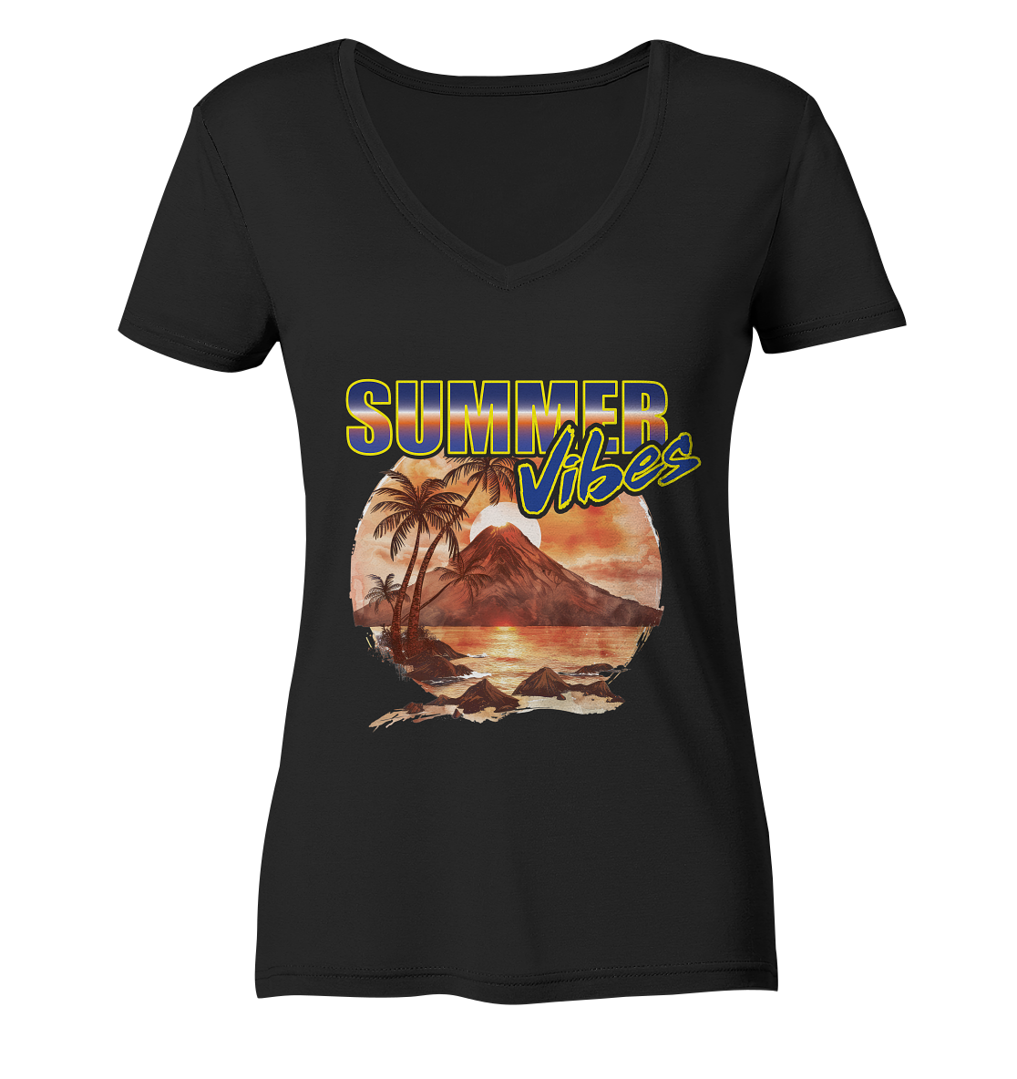 Sommer Shirts - Sommergefühle  - Ladies V-Neck Shirt