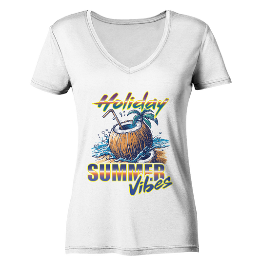 Urlaubs T-Shirt Holiday - Ladies V-Neck Shirt