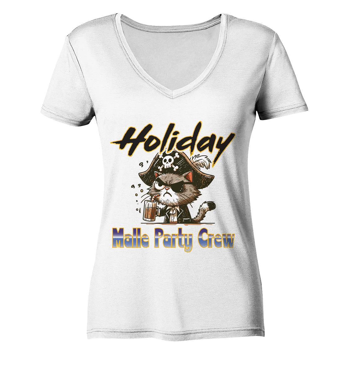 Urlaubsshirt Malle Crew - Ladies V-Neck Shirt