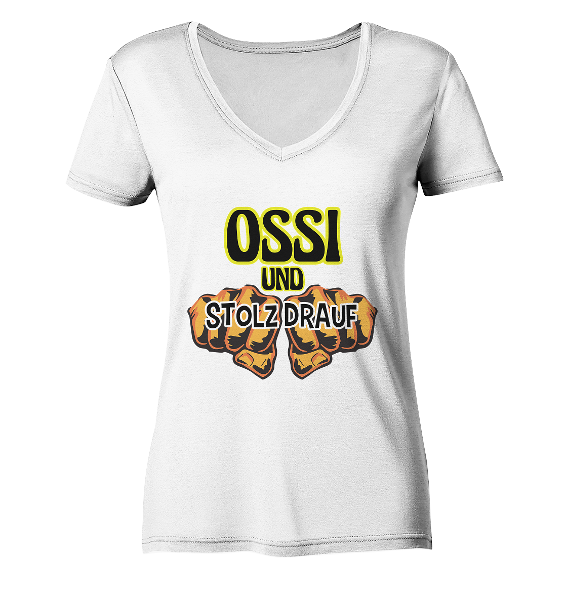 Ossi und stolz drauf - Ladies V-Neck Shirt