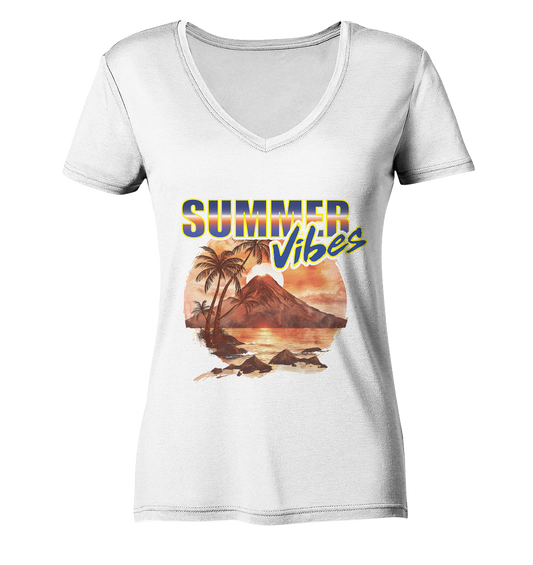 Sommer Shirts - Sommergefühle  - Ladies V-Neck Shirt