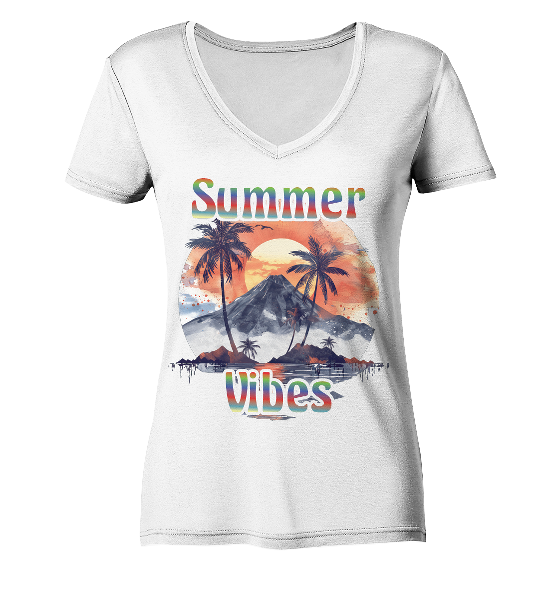 Summer Vibes - Sommer Shirts - Ladies V-Neck Shirt