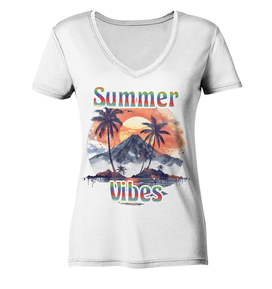 Summer Vibes - Sommer Shirts - Ladies V-Neck Shirt