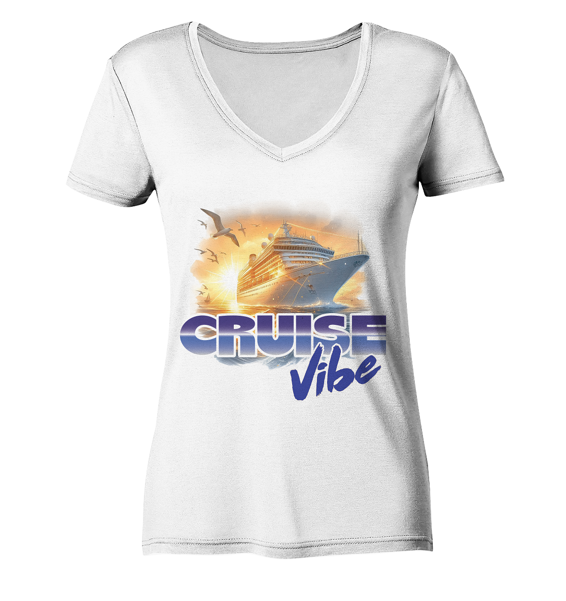 T-Shirt Cruise Vibe - Ladies V-Neck Shirt