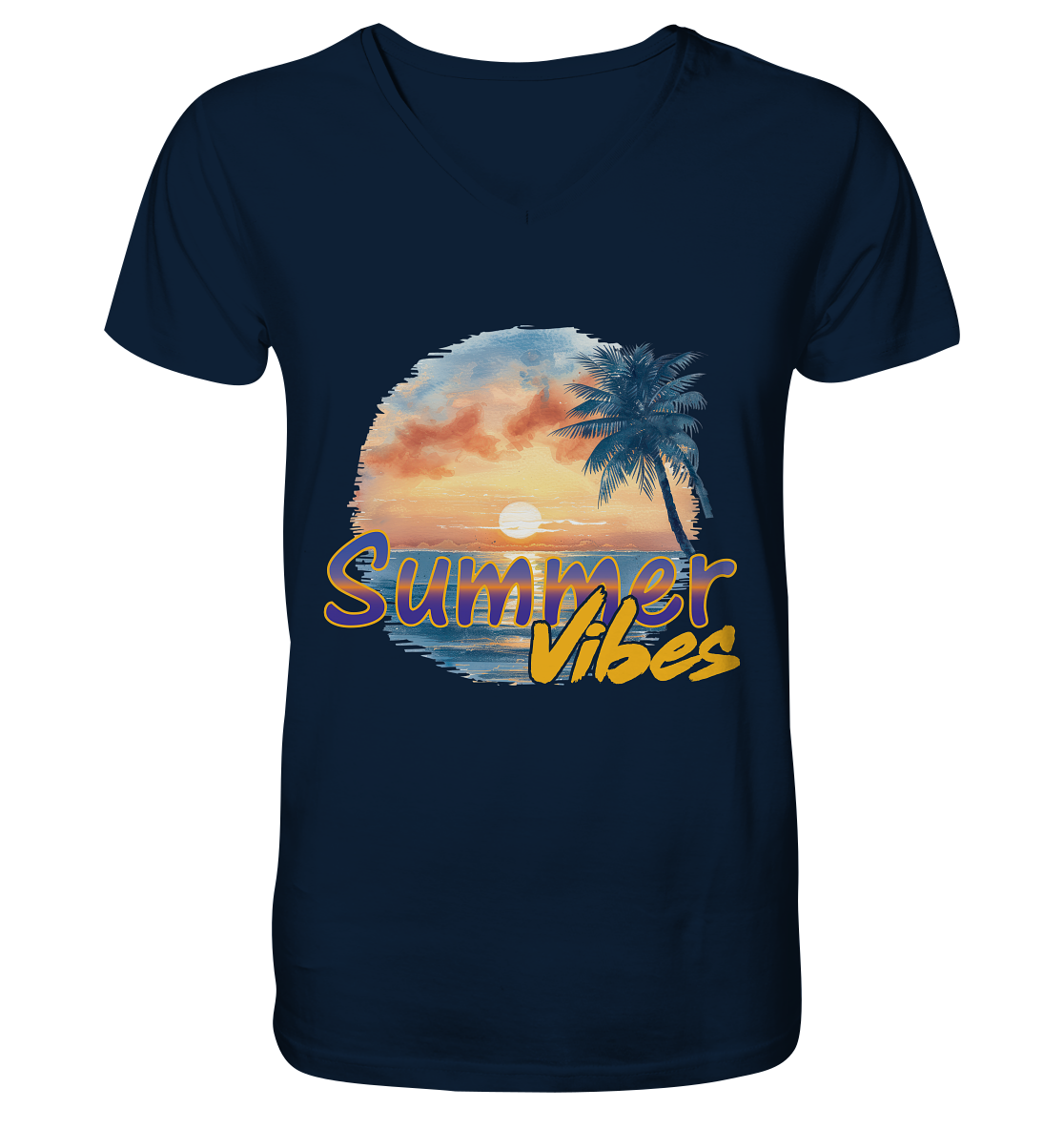 Sommer Shirts Vibes - Mens Organic V-Neck Shirt