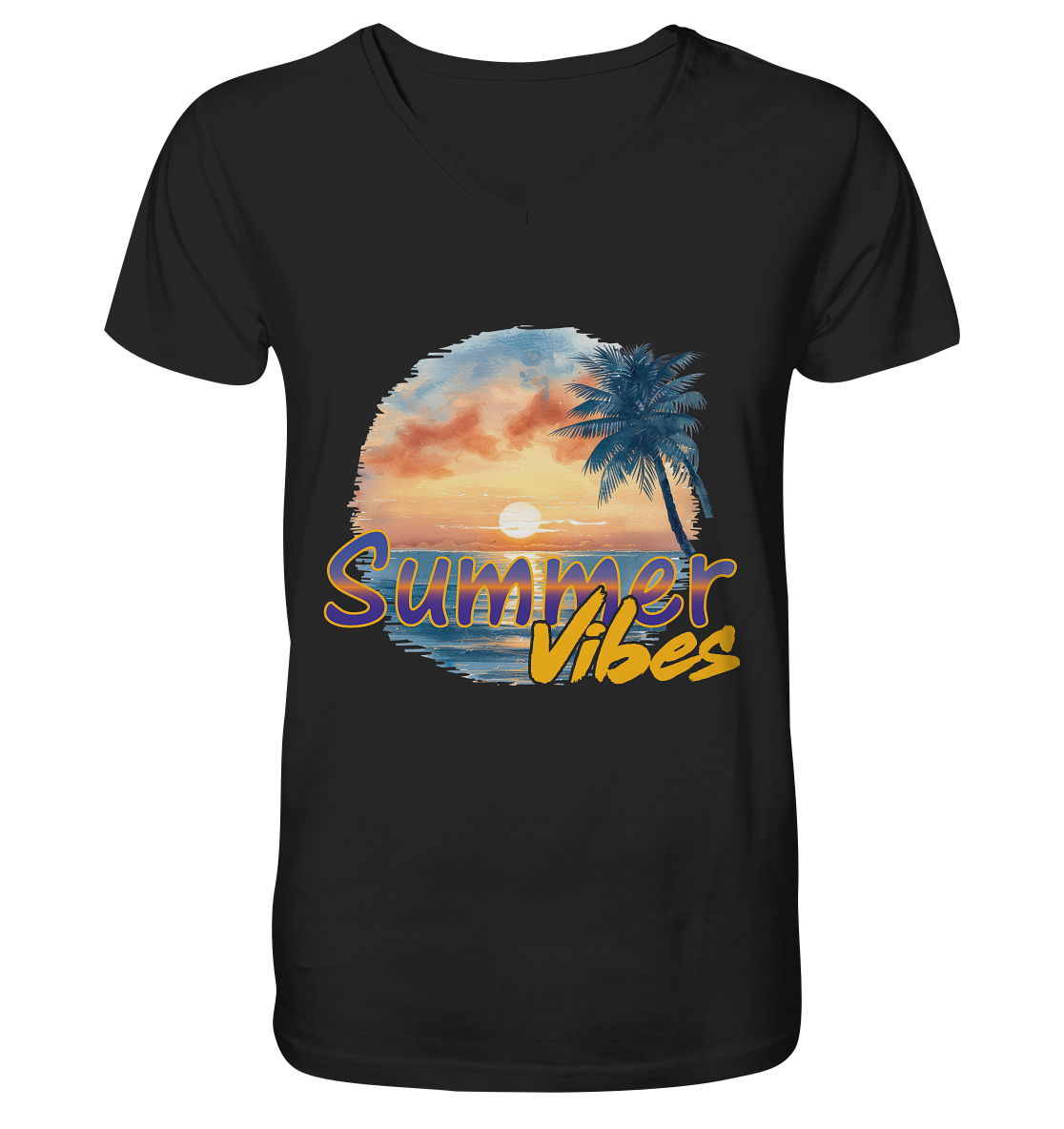 Sommer Shirts Vibes - Mens Organic V-Neck Shirt