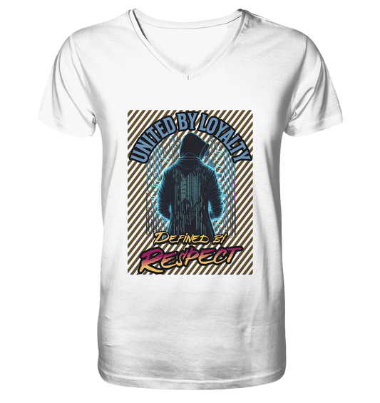 Loyal und Respekt - Mens Organic V-Neck Shirt