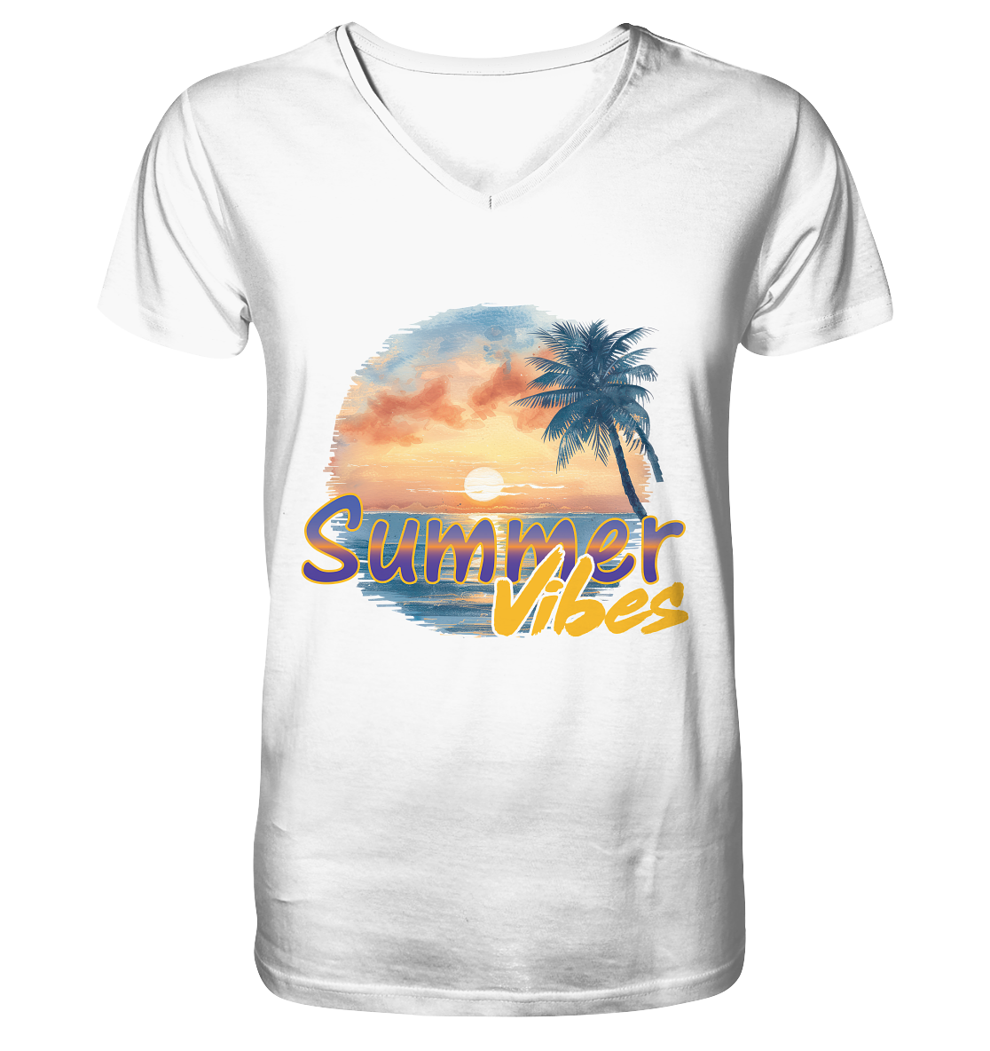 Sommer Shirts Vibes - Mens Organic V-Neck Shirt