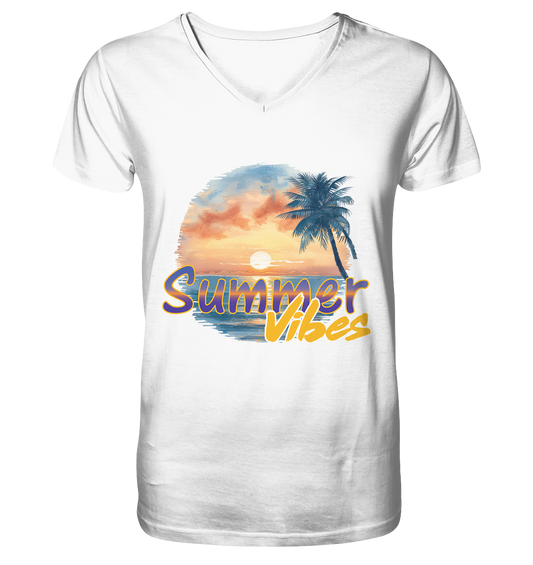 Sommer Shirts Vibes - Mens Organic V-Neck Shirt