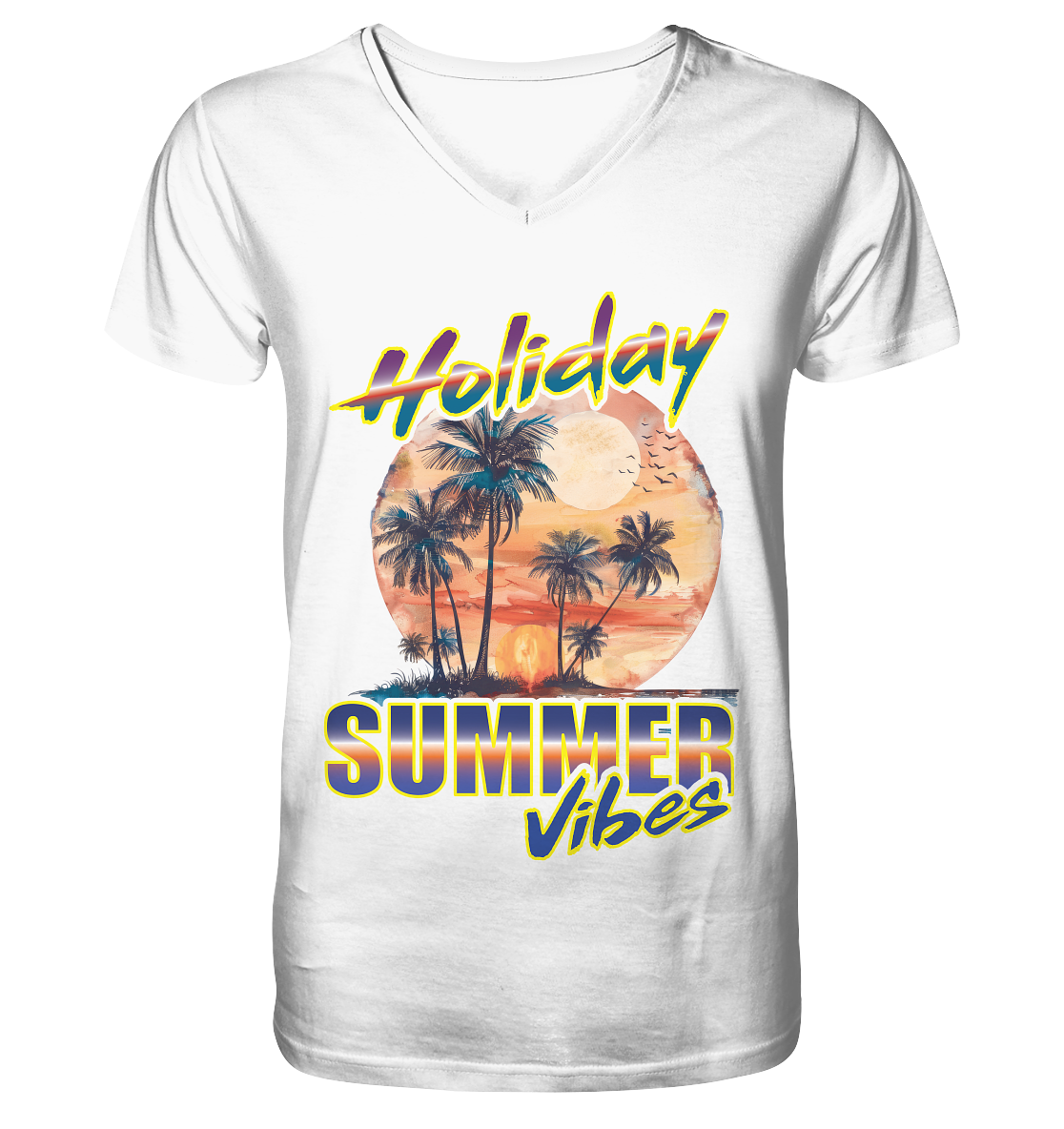 Urlaubs Shirt Holiday Summer Vibes - Mens Organic V-Neck Shirt