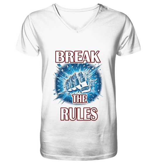 Rules T-Shirt Herren V-Neck weiß
