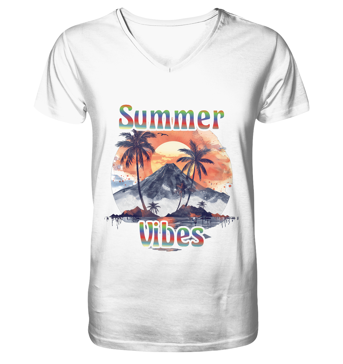 Summer Vibes - Sommer Shirts - Mens Organic V-Neck Shirt