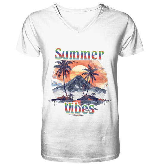 Summer Vibes - Sommer Shirts - Mens Organic V-Neck Shirt