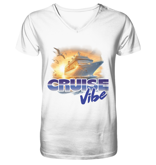 T-Shirt Cruise Vibe - Mens Organic V-Neck Shirt