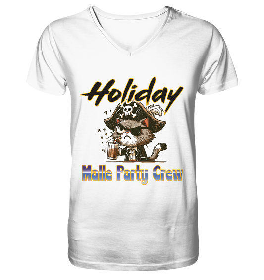 Urlaubsshirt Malle Crew - Mens Organic V-Neck Shirt