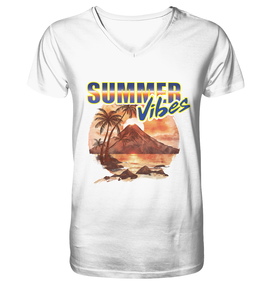 Sommer Shirts - Sommergefühle  - Mens Organic V-Neck Shirt