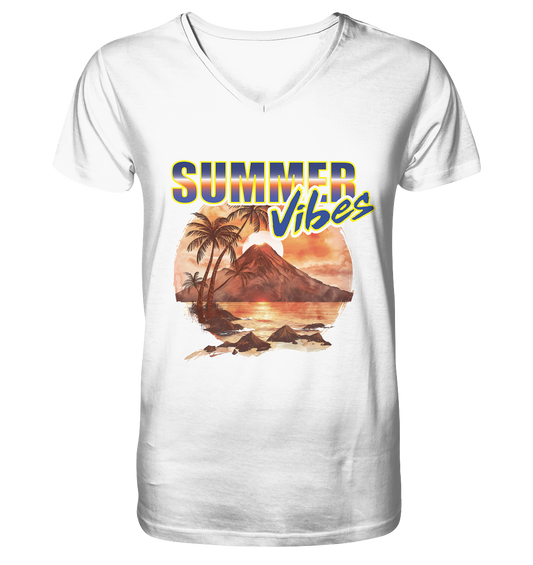 Sommer Shirts - Sommergefühle  - Mens Organic V-Neck Shirt