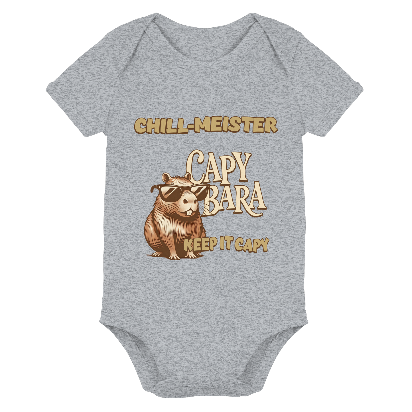 Chill-Meister Capybara – Keep it Capy (Bio & Premium) - Organic Baby Bodysuit