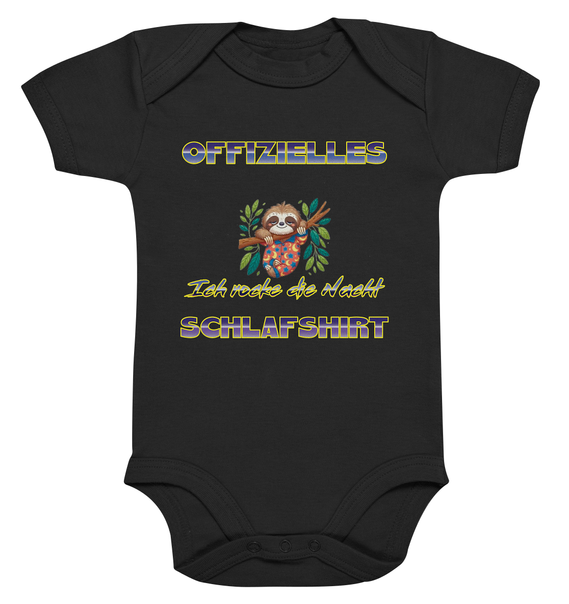 Offizielles Schlafshirt - Rocke die Nacht - Organic Baby Bodysuite