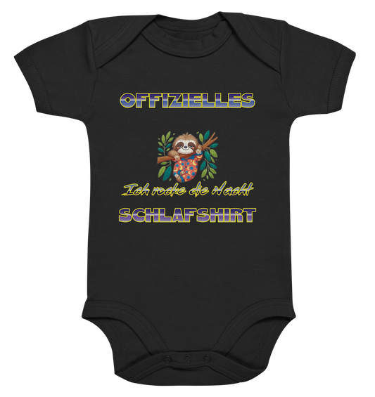 Offizielles Schlafshirt - Rocke die Nacht - Organic Baby Bodysuite