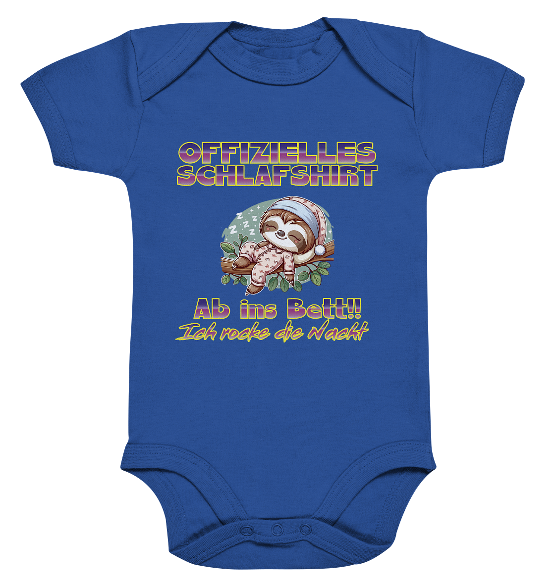 Schlafshirt - Ich rocke die Nacht - Organic Baby Bodysuite