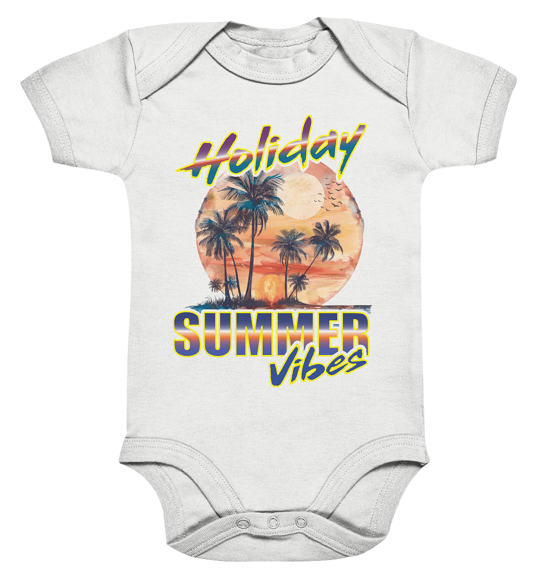 Urlaubs Shirt Holiday Summer Vibes - Organic Baby Bodysuite