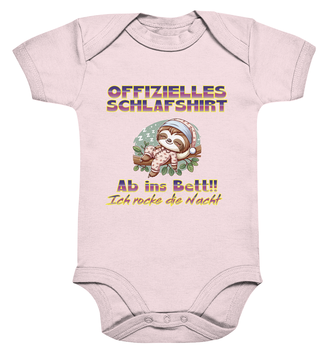 Schlafshirt - Ich rocke die Nacht - Organic Baby Bodysuite