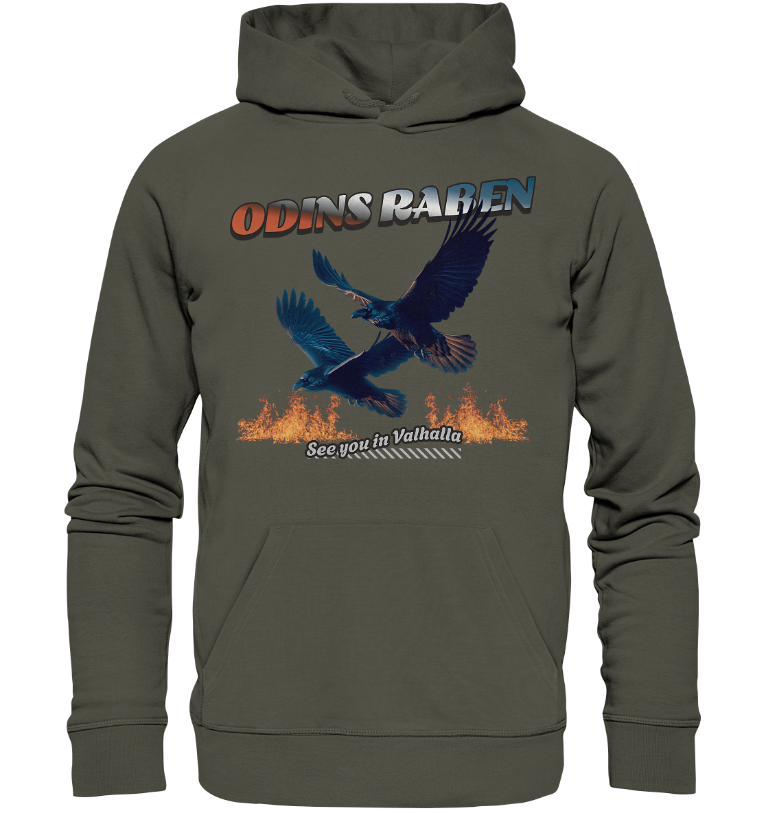 Valhalla Odins Raben - Organic Basic Hoodie