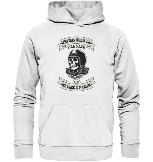 DLzG - Legends never Die - Organic Basic Hoodie