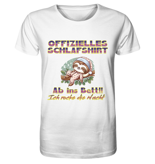 Schlafshirt - Ich rocke die Nacht - Organic Basic Shirt