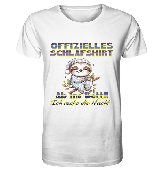 Schlafshirt mit Faultier - Organic Basic Shirt