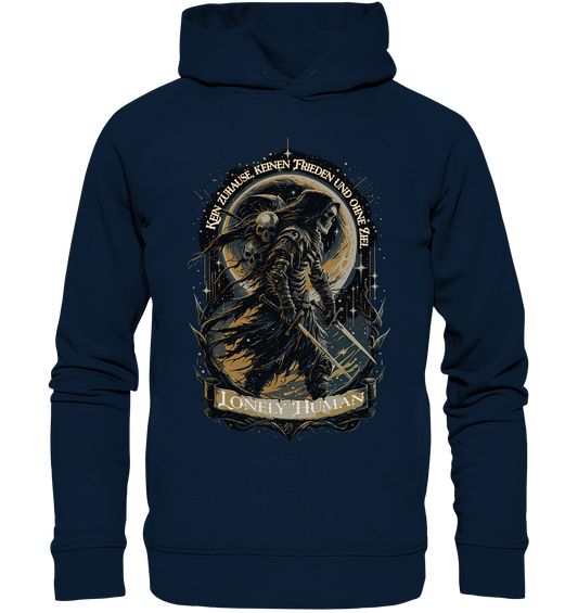 Streetwear Einsamer Mensch Ohne Ziel - Organic Fashion Hoodie