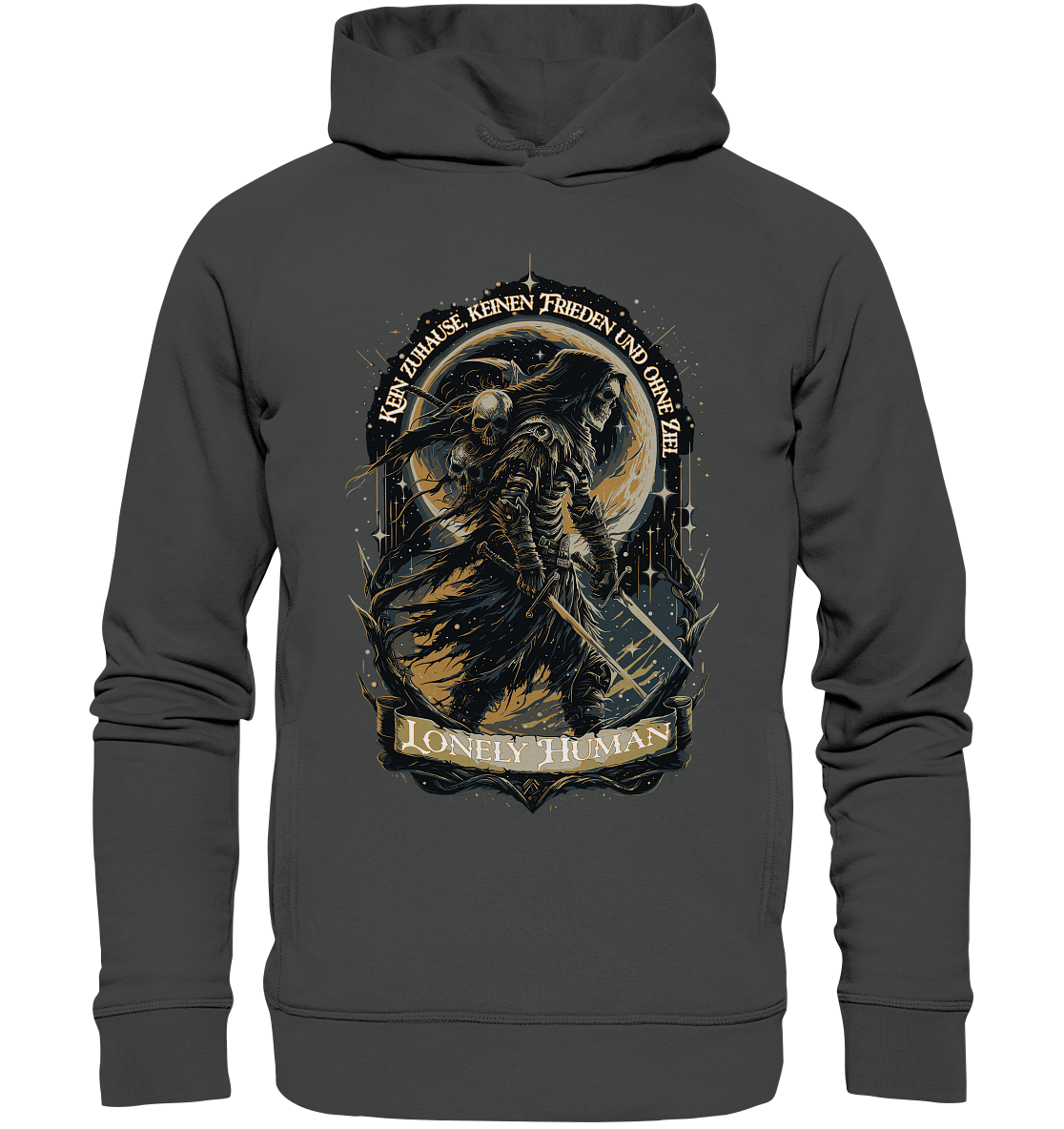 Streetwear Einsamer Mensch Ohne Ziel - Organic Fashion Hoodie