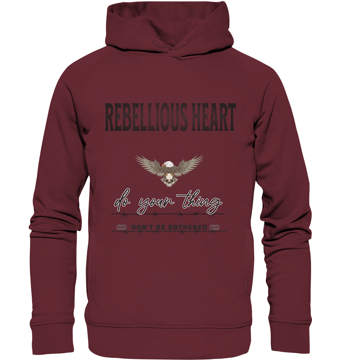 Rebellisches Herz Streetwear - Organic Fashion Hoodie