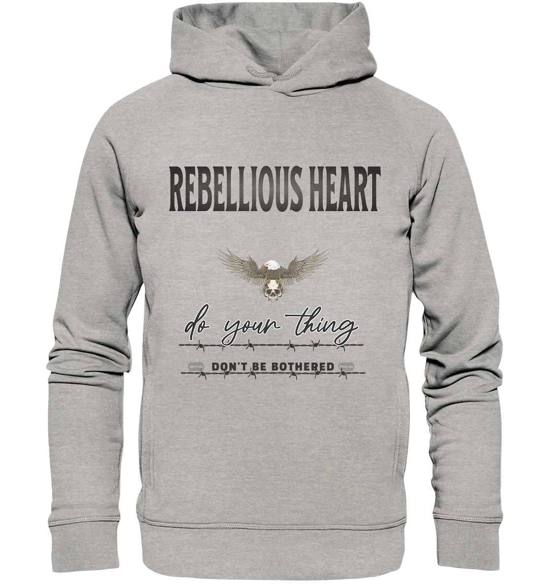 Rebellisches Herz Streetwear - Organic Fashion Hoodie