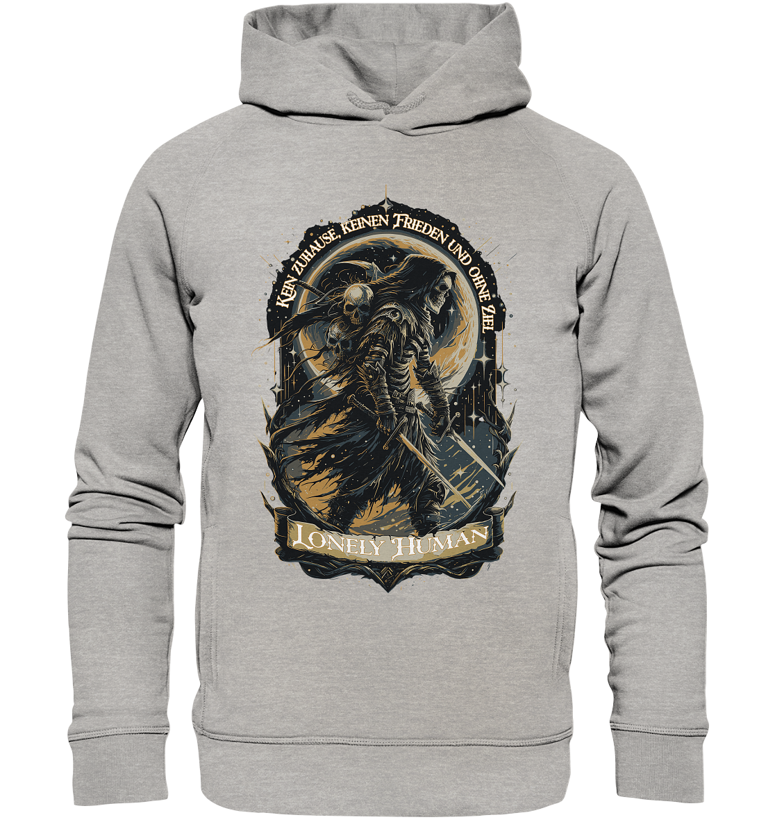 Streetwear Einsamer Mensch Ohne Ziel - Organic Fashion Hoodie