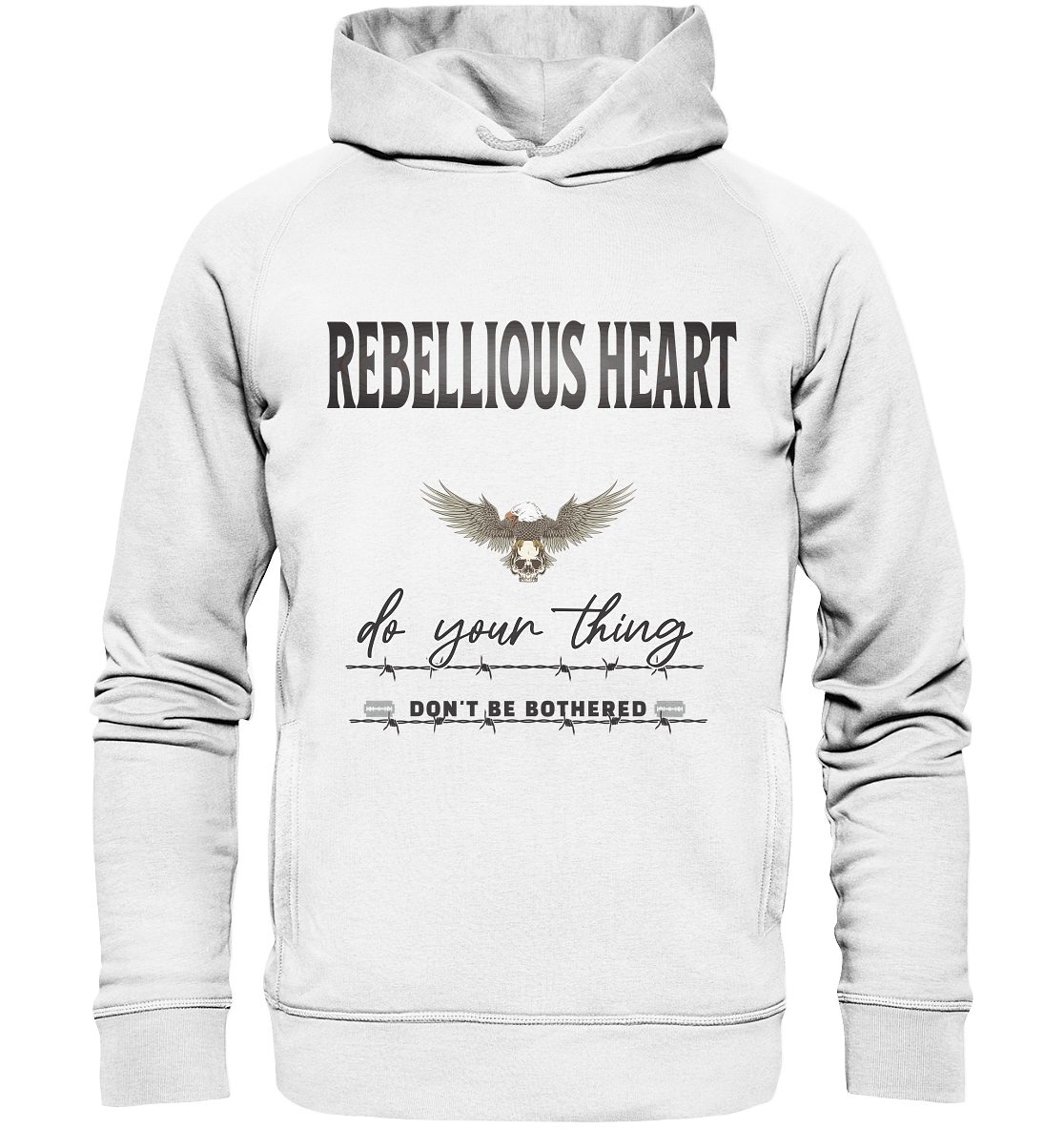 Rebellisches Herz Streetwear - Organic Fashion Hoodie