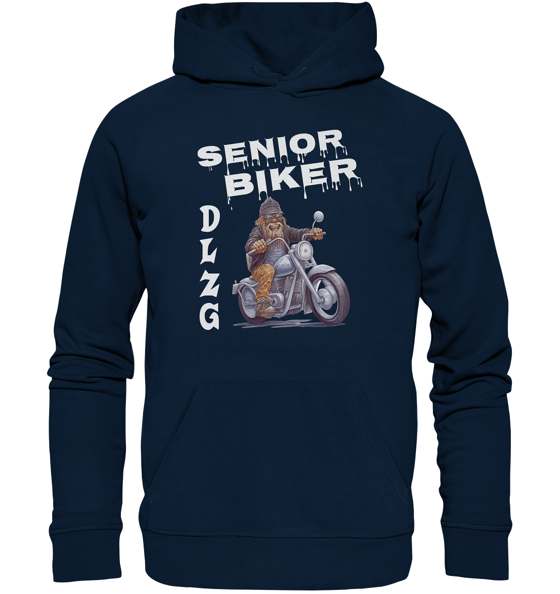 DLzG Opa Biker Fun Motiv 4- Organic Hoodie