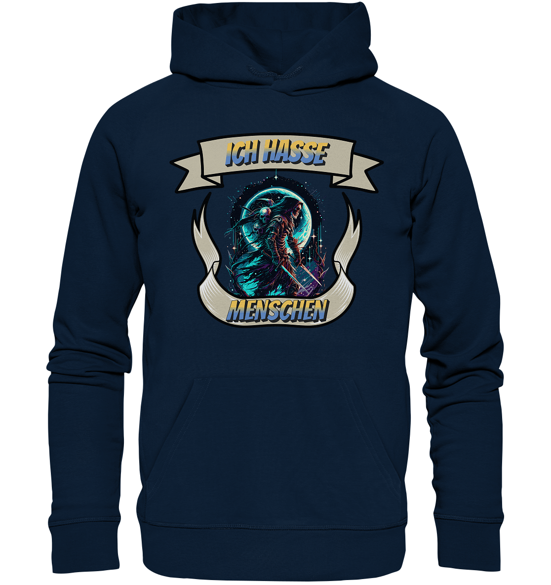 Reaper - Ich hasse Menschen Streetwear - Organic Hoodie