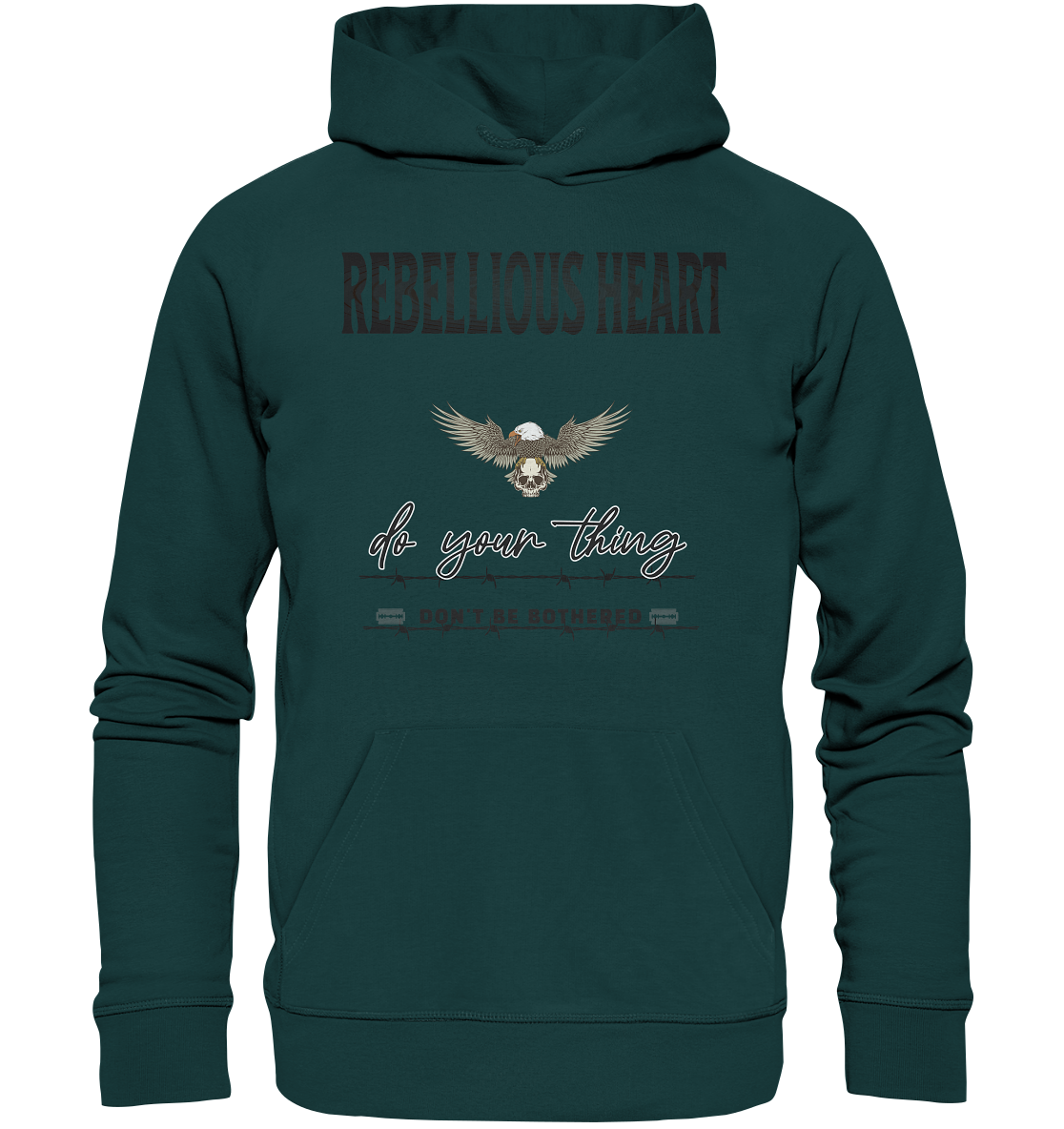 Rebellisches Herz Streetwear - Organic Hoodie