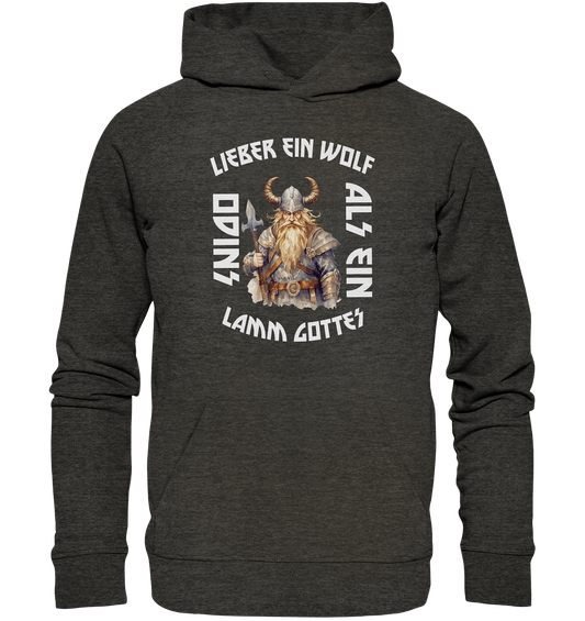 LIEBER EIN WOLF ODINS NO 3  - STREETWEAR - STATEMENT     - Organic Hoodie